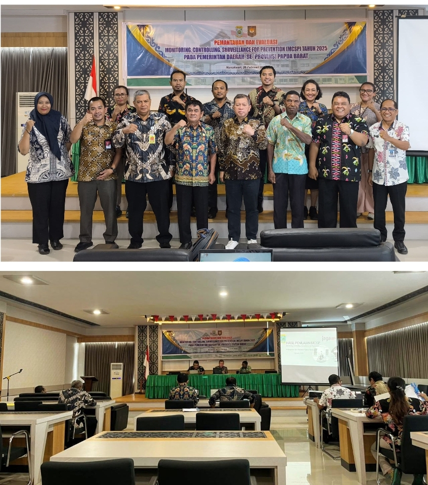 Inspektorat Papua Barat Bersama Kemendagri Gelar Monitoring dan Evaluasi Pengawasan Pemerintahan